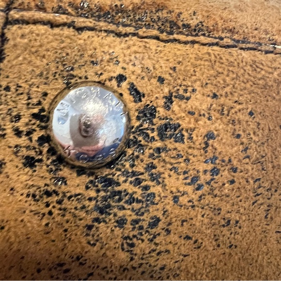 Michael Kors Hamilton Distressed Suede Leather Mocha Brown Lock Key Bag Satchel - Picture 11 of 16